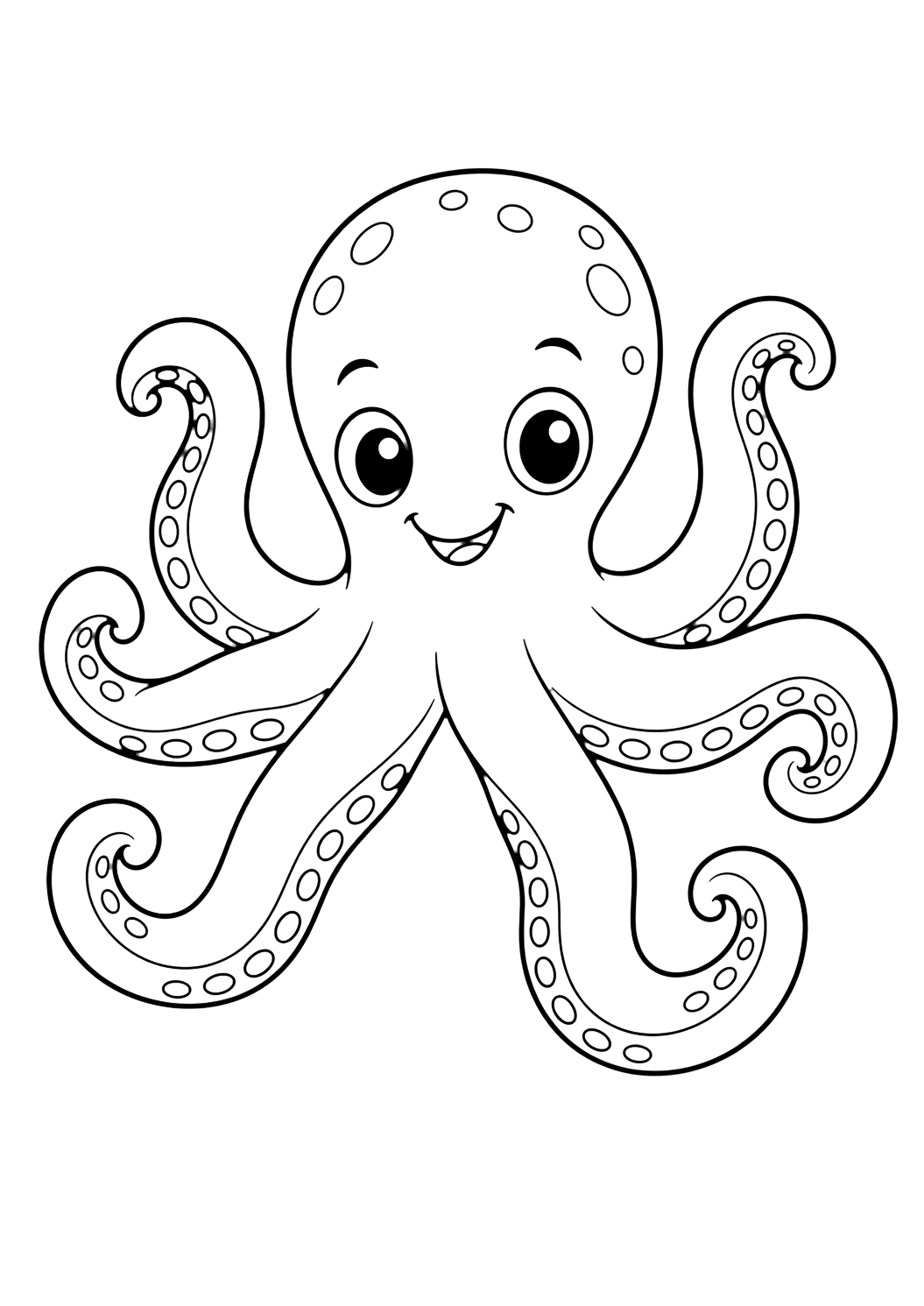 Te Wheke, pulpo gigante para colorear