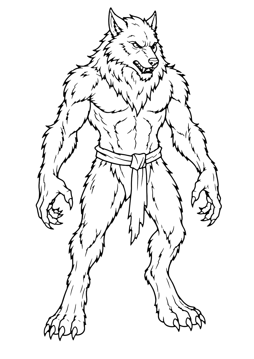Volkolak / Vukodlak, hombre lobo para colorear