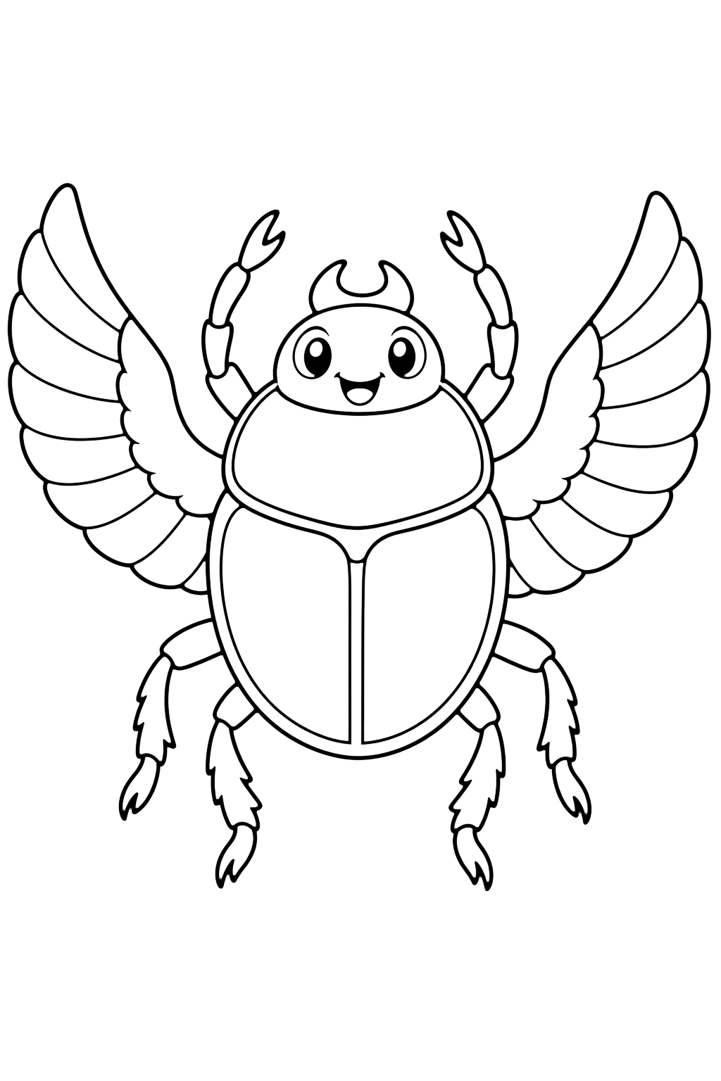 Coloriage : Scarabée ailé