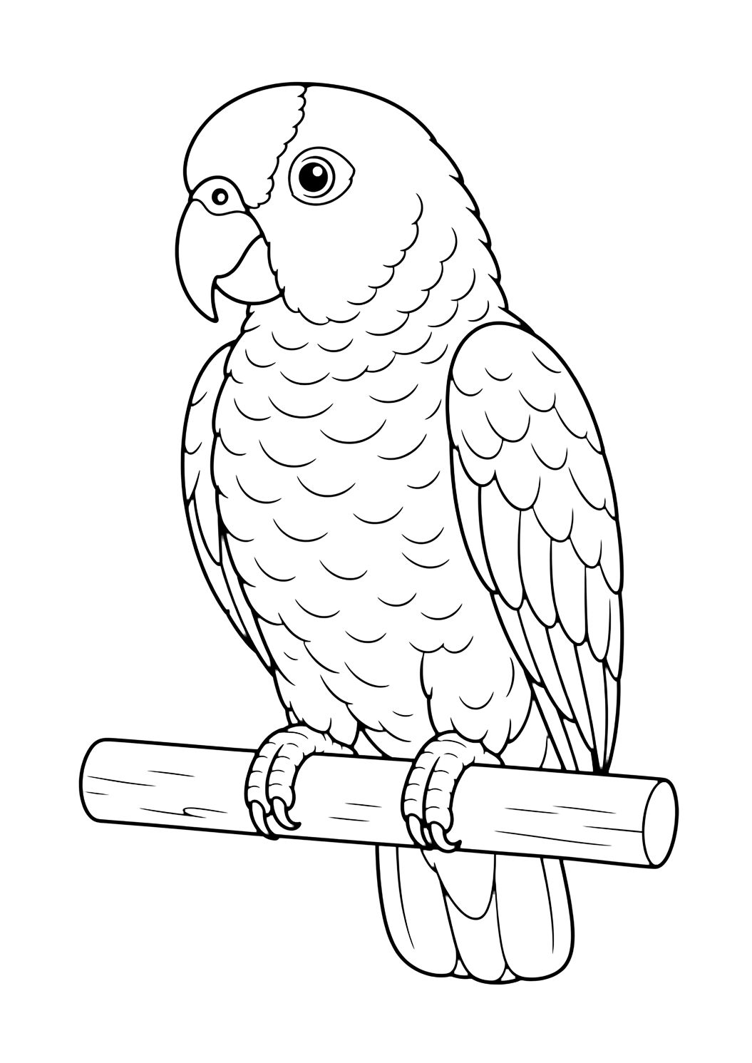 Yellow Headed Amazon Parrot coloring page for kids