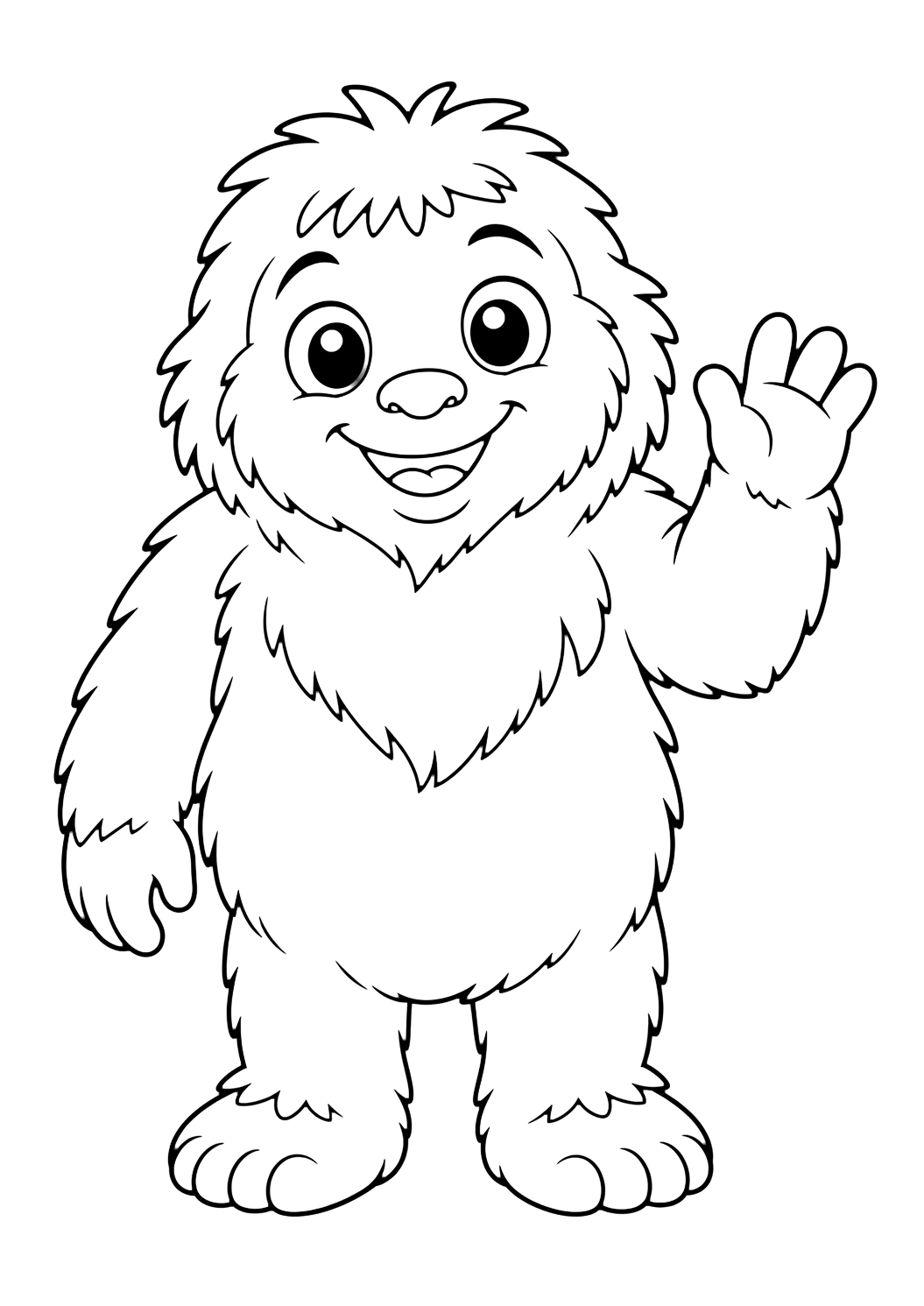 Yowie orman yaratığı boyama sayfası