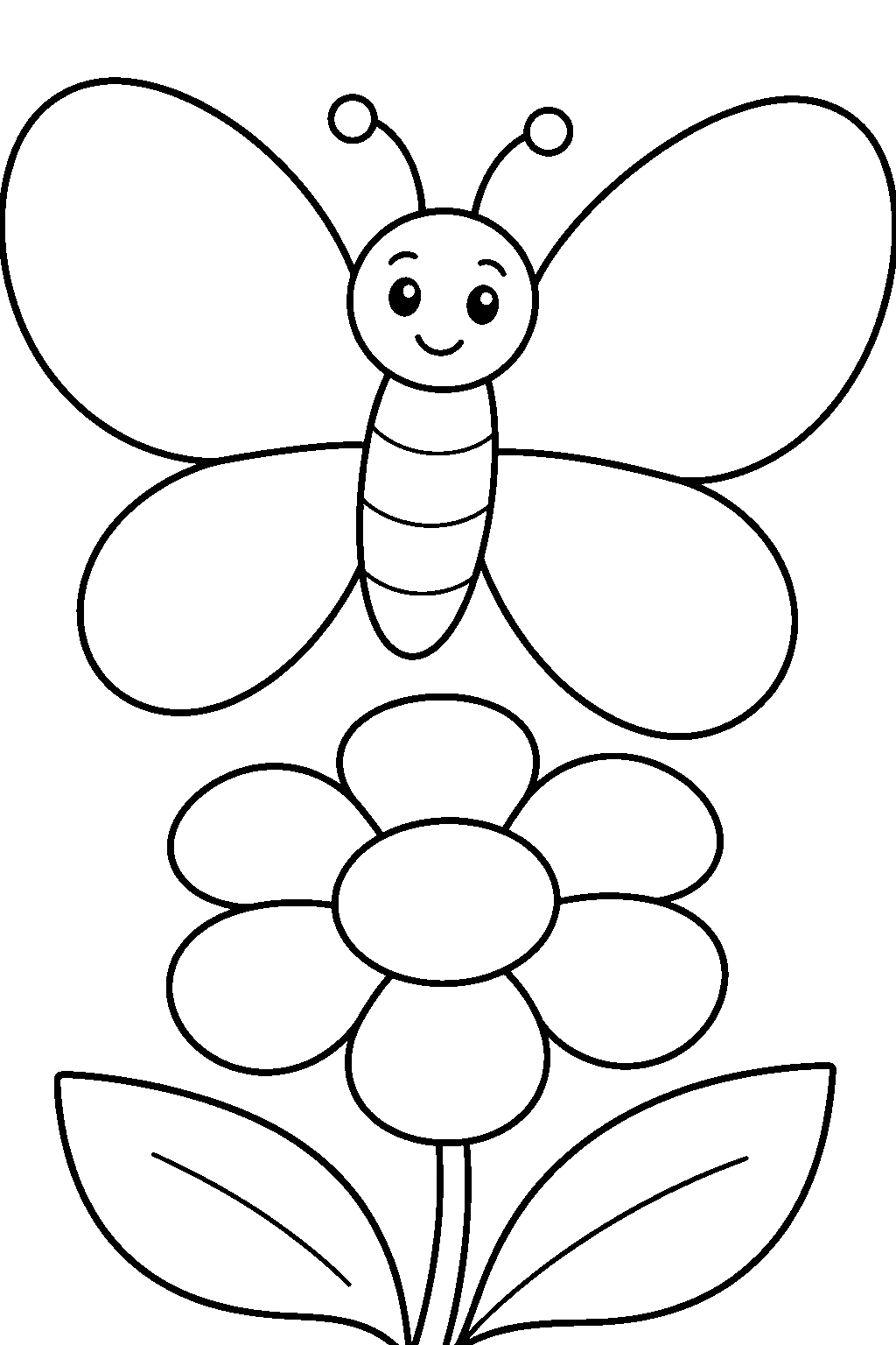 Big Space Butterfly Coloring Page