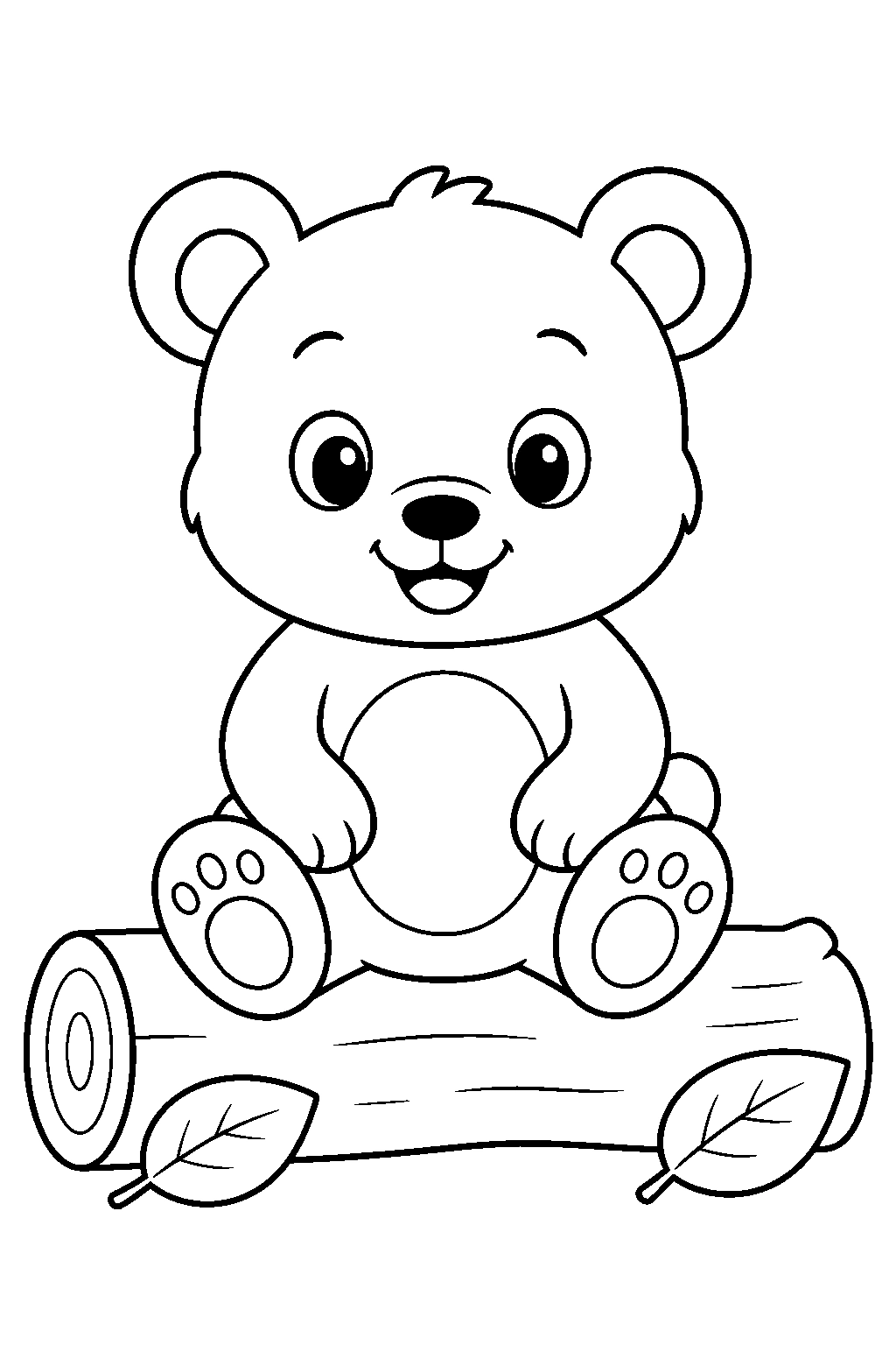 Coloriage bébé ourson facile