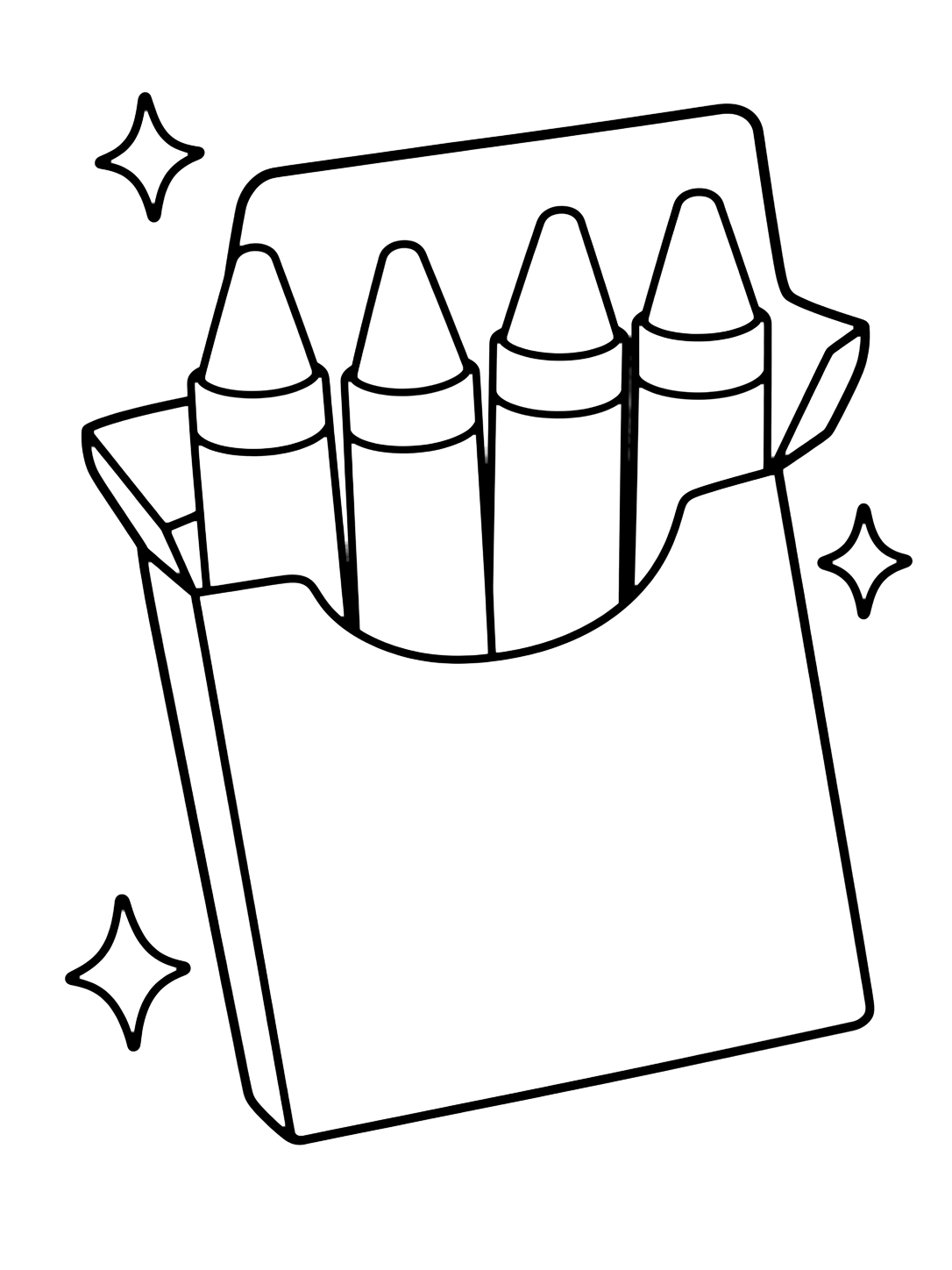 Coloriage avec le motif « grande boîte de crayons doodle » avec de grands éléments doodle, des crayons et des détails scolaires simples. Idéal pour enfants, rentrée scolaire, impression et coloriage en ligne.