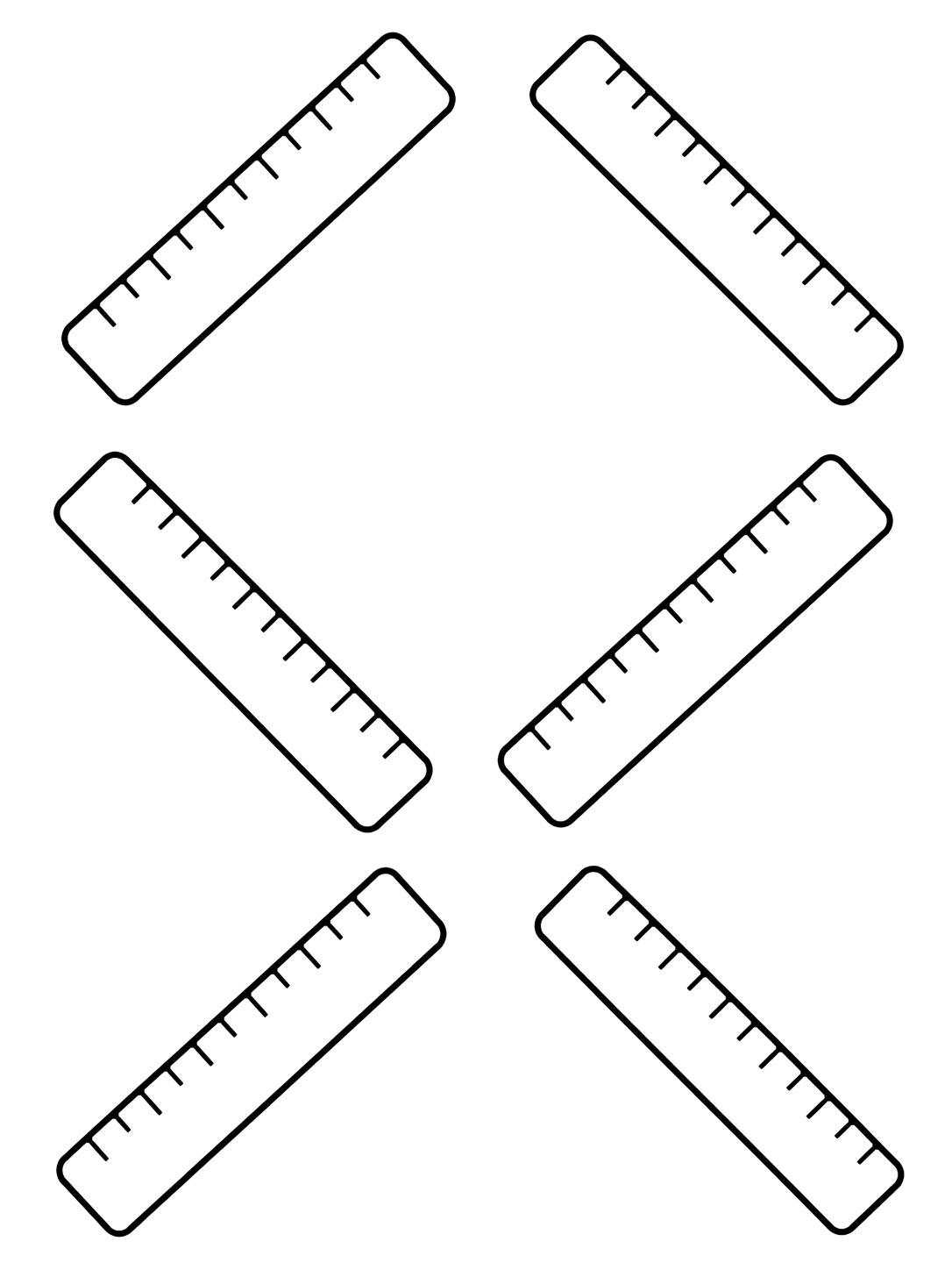 Coloriage avec le motif « motif de règles » sous forme de motif aéré avec de grandes règles et formes scolaires. Idéal pour enfants, rentrée scolaire, impression et coloriage en ligne.