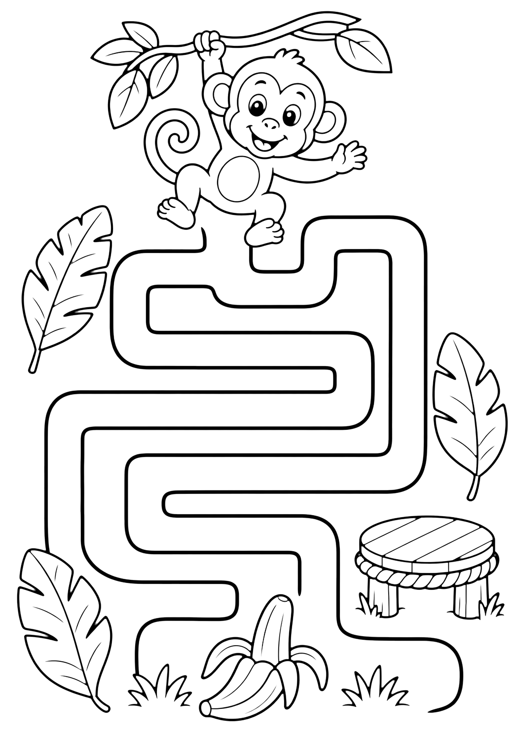 zoo animal maze worksheet coloring page with a simple printable zoo worksheet activity for kids