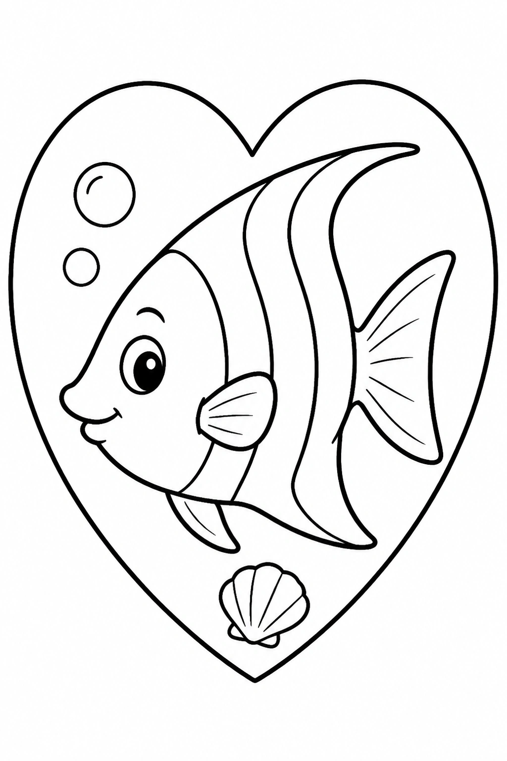 Kaiserfisch Formrahmen Arbeitsblatt Ausmalbild
