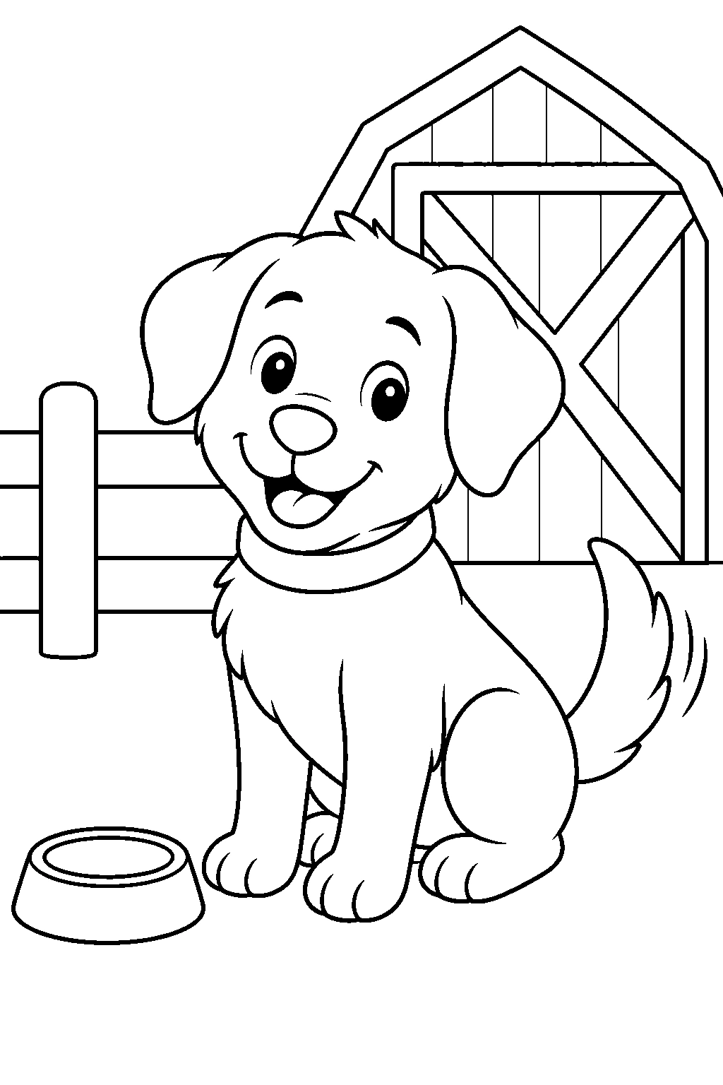 Coloriage chien de ferme