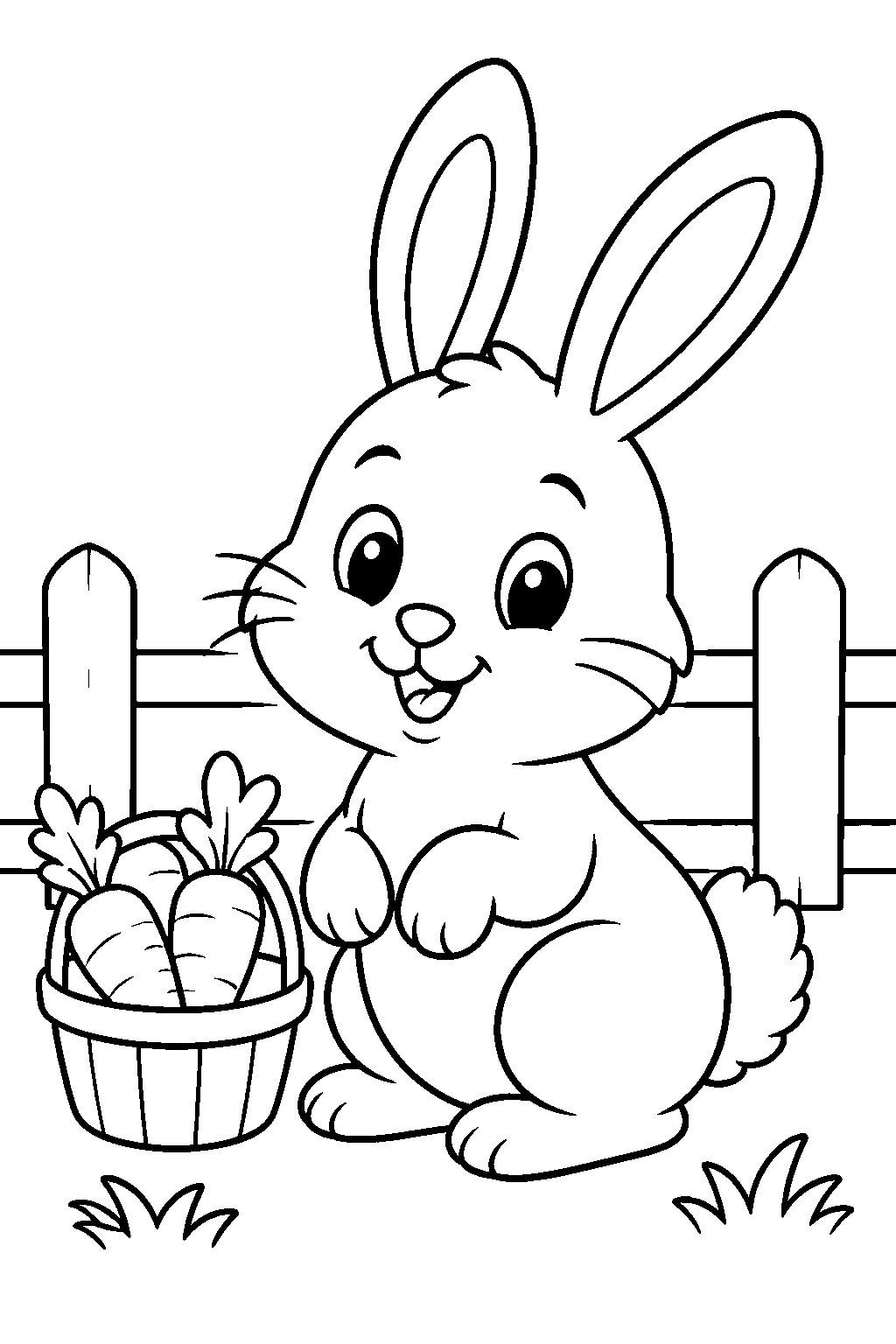 Coloriage lapin de basse-cour