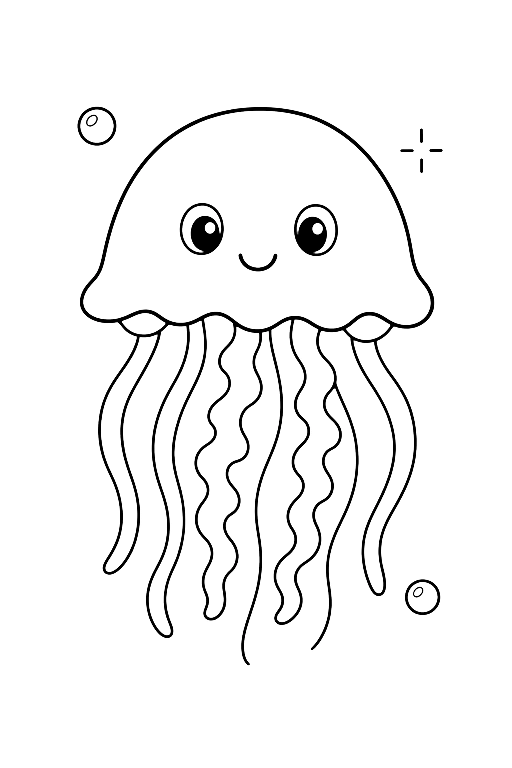 Светящаяся глубоководная медуза раскраска