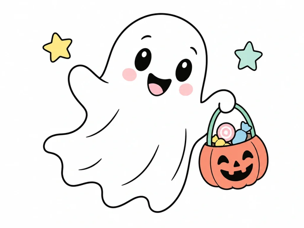 Coloriages de fantômes d’Halloween