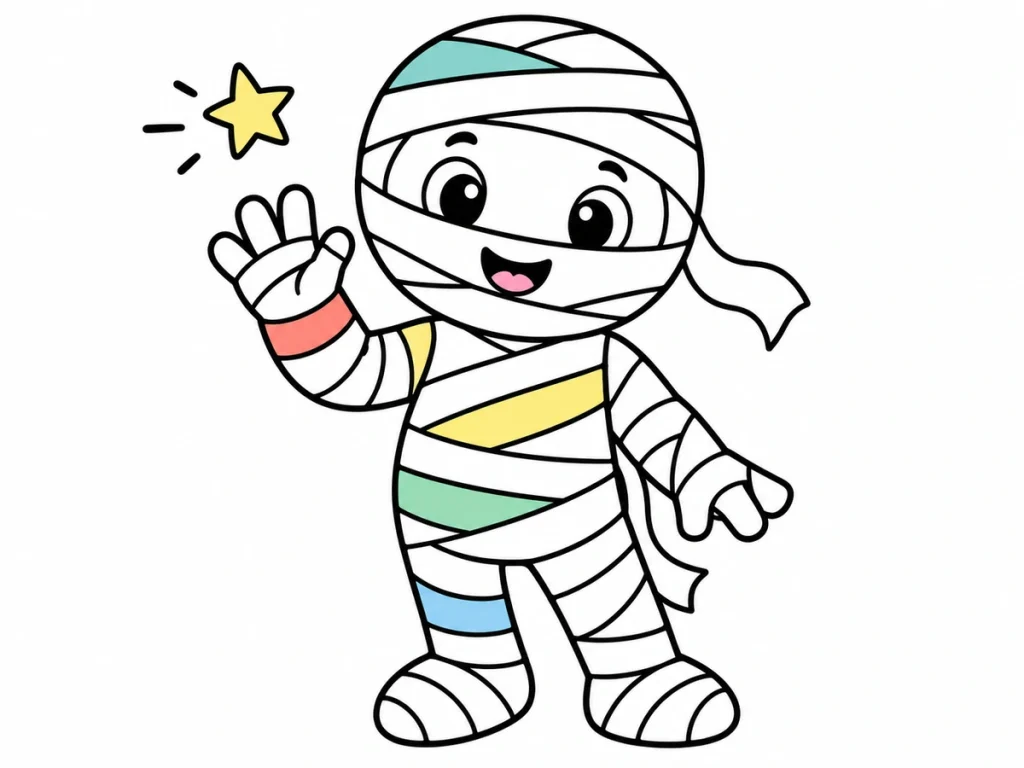 Coloriages de momies d’Halloween