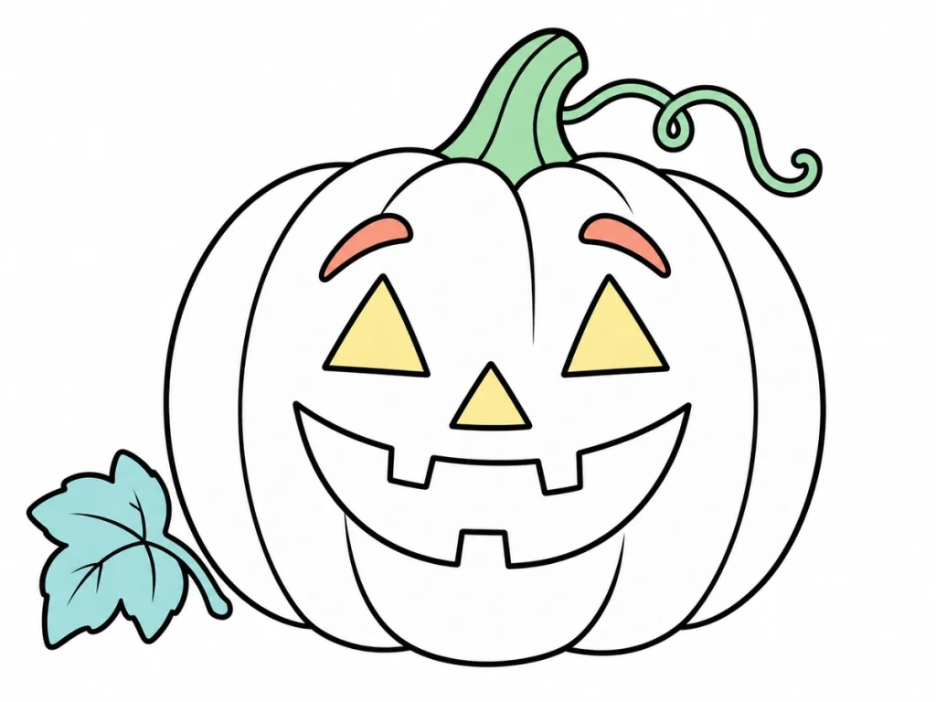 Coloriages de visages de citrouilles