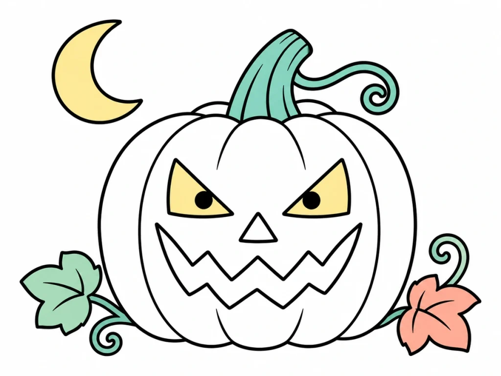 Calabazas terroríficas para colorear
