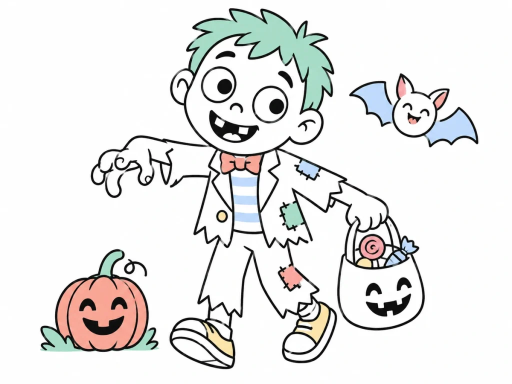 Coloriages de zombies d’Halloween