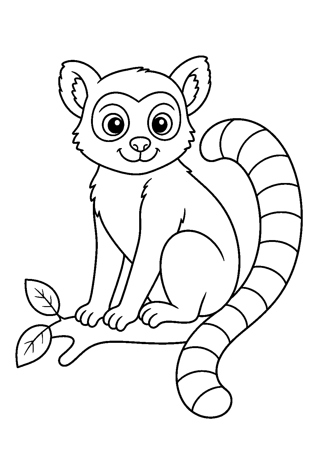 Poster del lemure dello zoo da colorare