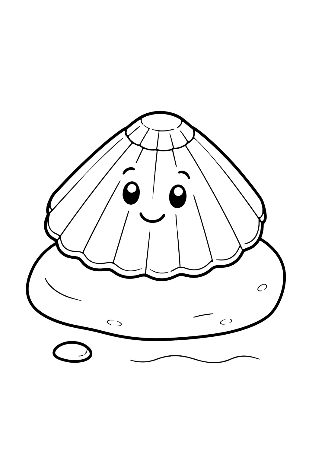 Coloriage patelle sur rocher de marée