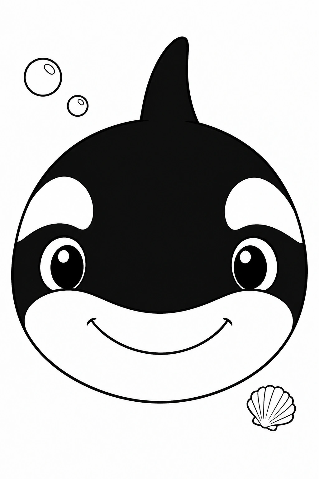 Orca-Gesicht Ausmalbild