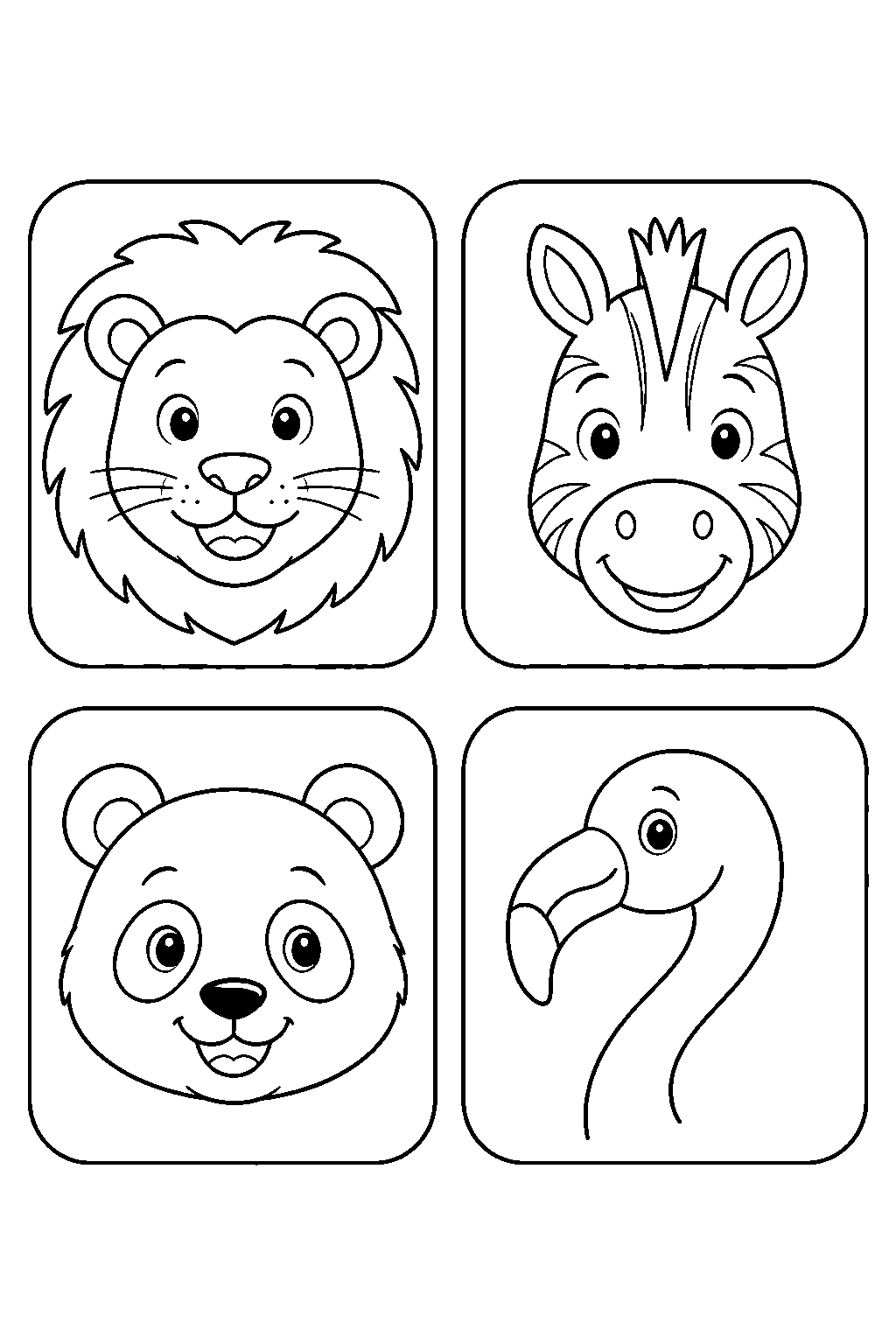 Zoo-Tiere Was passt nicht Arbeitsblatt Ausmalbild