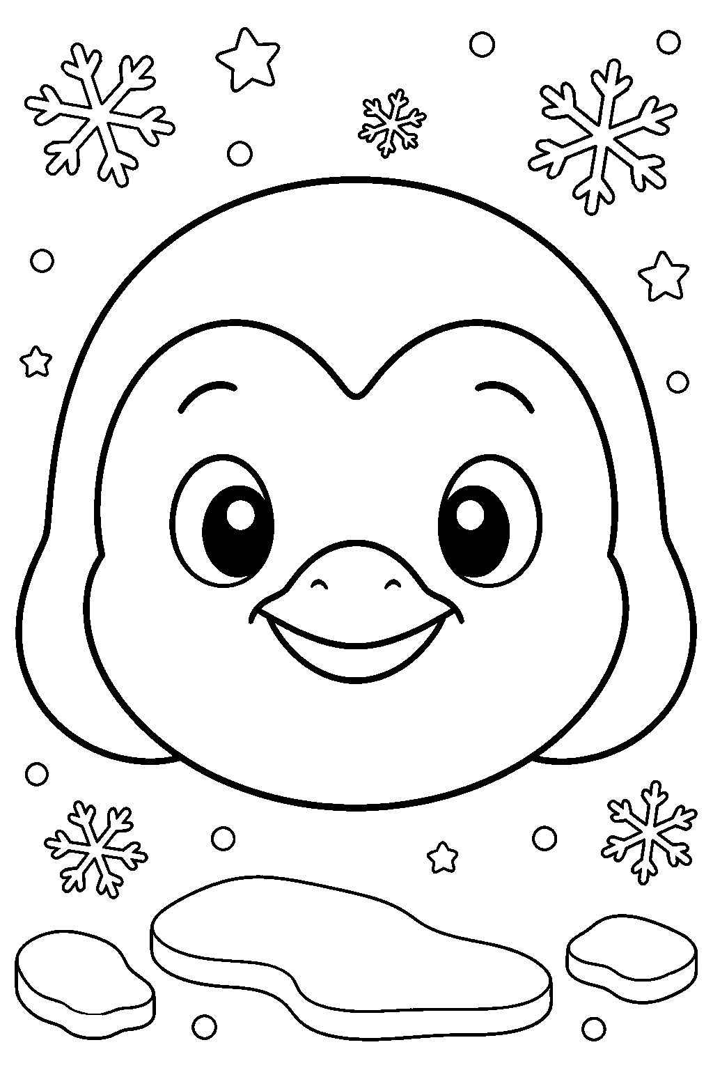 Zoo-Pinguingesicht Ausmalbild